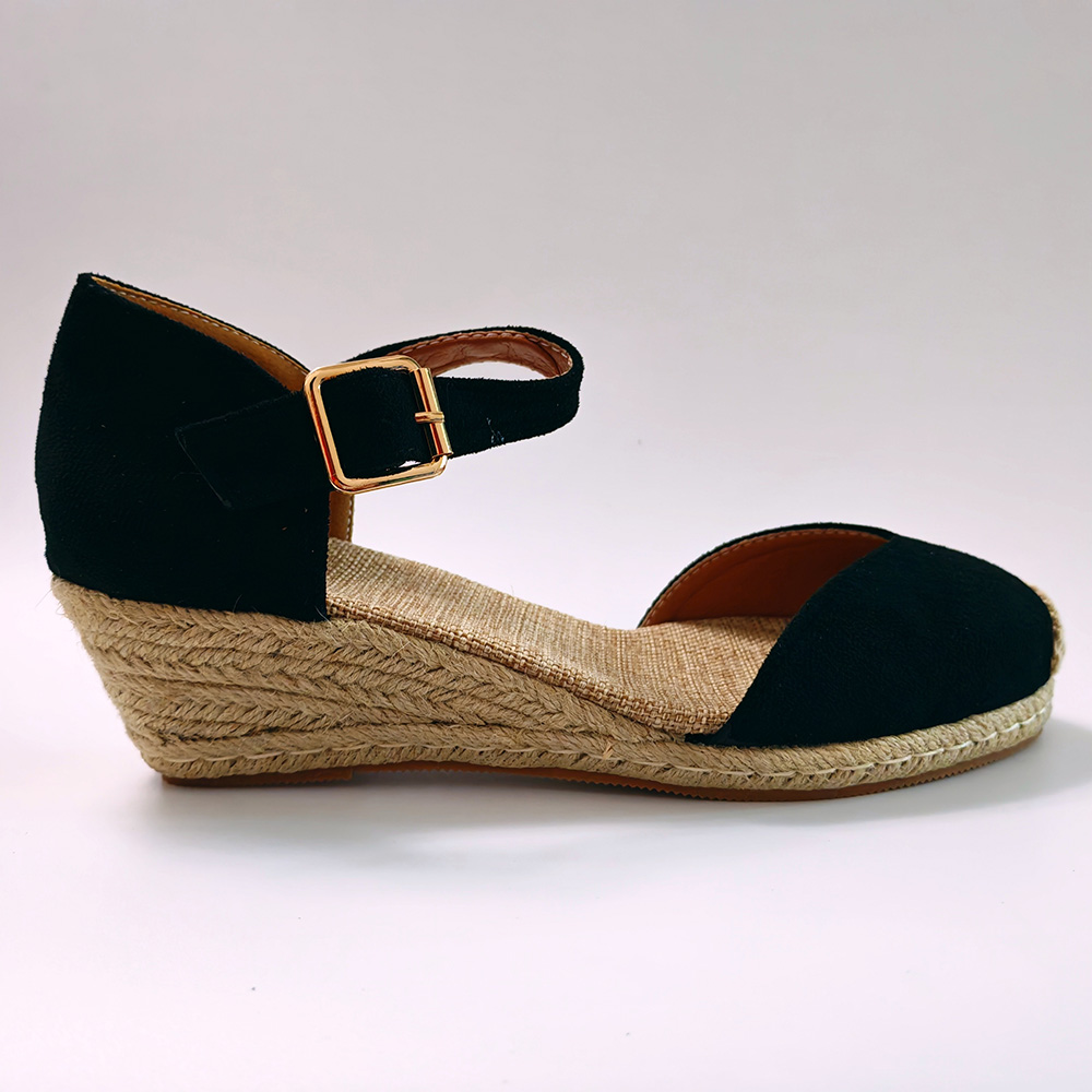 Wedge Espadrille Women - รองเท้าแตะส้นเตารีดสตรี รองเท้าส้นเตารีดแบบสวม ดีไซน์หรูหรา สำหรับสุภาพสตรี ใส่สบายๆ ในฤดูร้อน