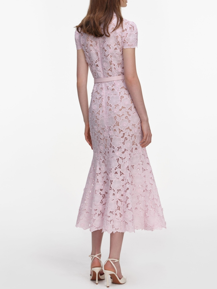 เดรสยาวปานกลางปักลายดอกไม้ คอป - Midi Skirt Floral บทวิจารณ์และราคา