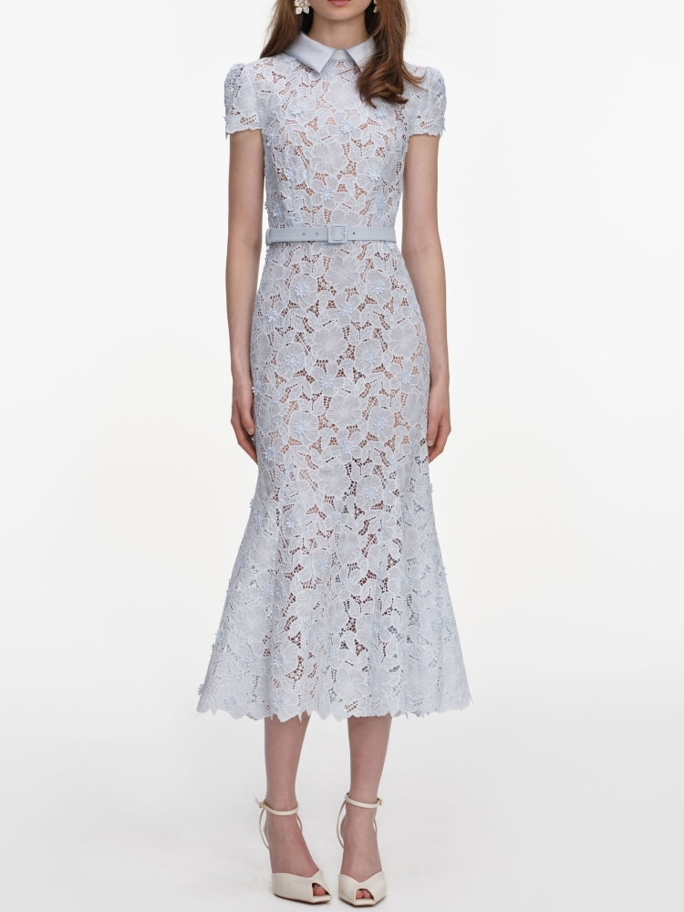 เดรสยาวปานกลางปักลายดอกไม้ คอป - Midi Skirt Floral บทวิจารณ์และราคา