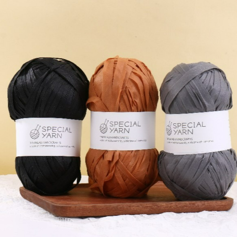 เส้นใยราฟเฟียแบบแบน 100 กรัม/ช - Crochet Bag Raffia บทวิจารณ์และราคา