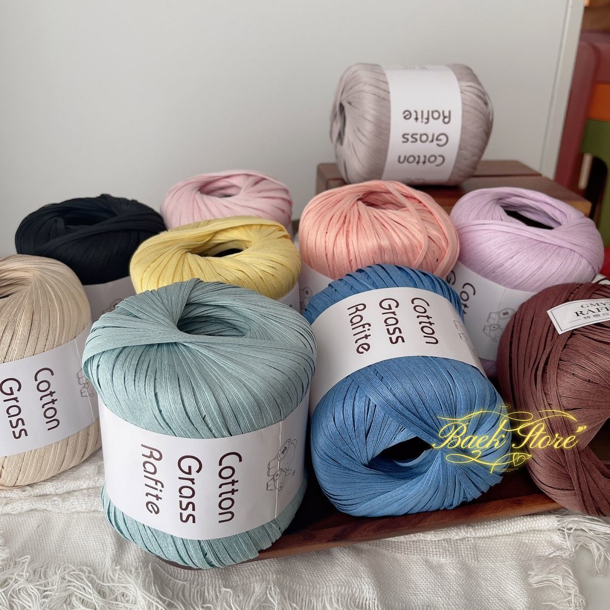 102M/ม้วนMulticolor Raffiaเส้น - Crochet Bag Raffia บทวิจารณ์และราคา