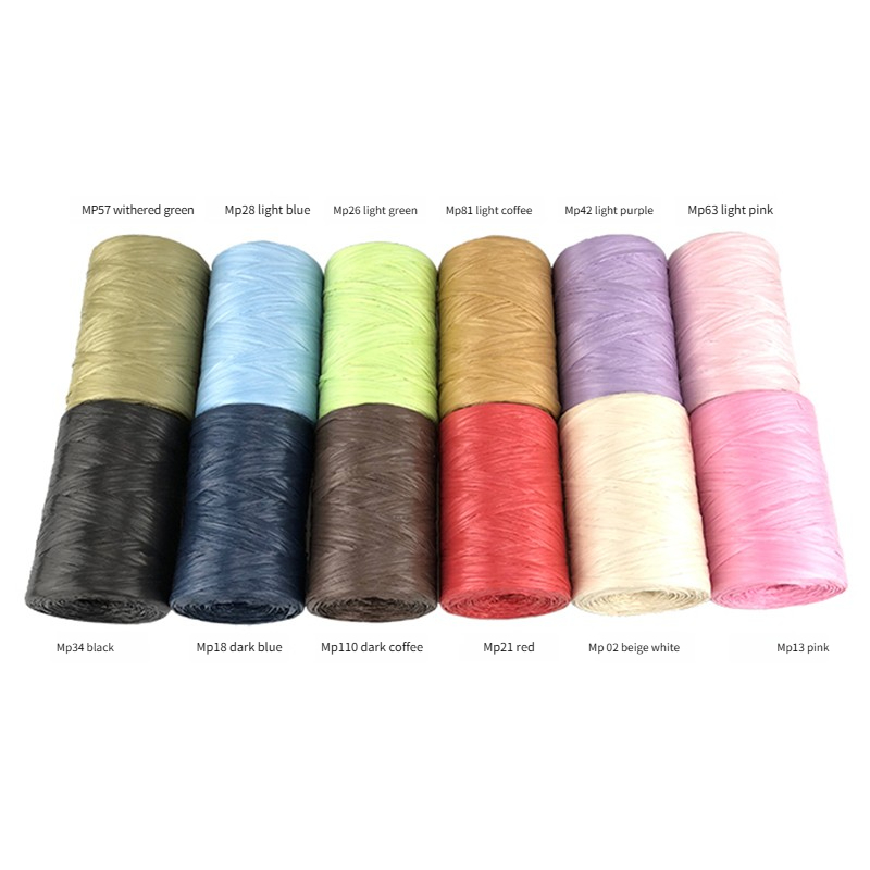 เส้นใยกระดาษราฟเฟียแบน 100 กรั - Crochet Bag Raffia บทวิจารณ์และราคา