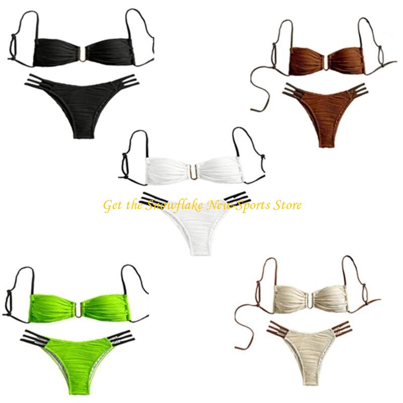 E56D Ruched Bandeau ชุดว่ายน้ำ - Swimsuit Bikini Ruched บทวิจารณ์และราคา