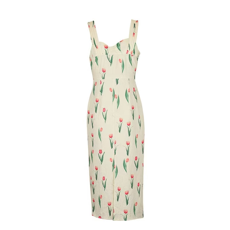 เดรสครอปพิมพ์ลายดอกไม้แฟชั่น ด - Midi Skirt Floral บทวิจารณ์และราคา