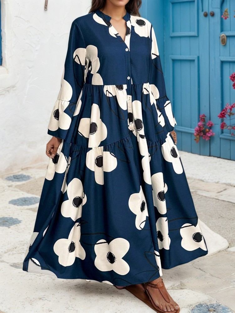 XL-4XL เสื้อผ้าไซส์ใหญ่ ชุดเดร - Midi Skirt Floral บทวิจารณ์และราคา