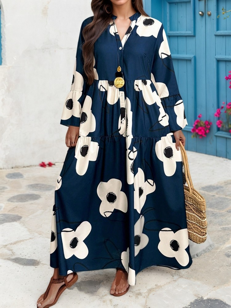 XL-4XL เสื้อผ้าไซส์ใหญ่ ชุดเดร - Midi Skirt Floral บทวิจารณ์และราคา