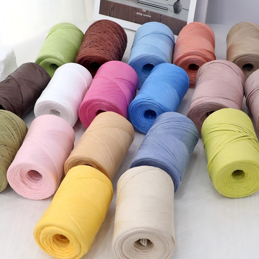 เส้นใยราฟเฟียทำจากกระดาษธรรมชา - Crochet Bag Raffia บทวิจารณ์และราคา