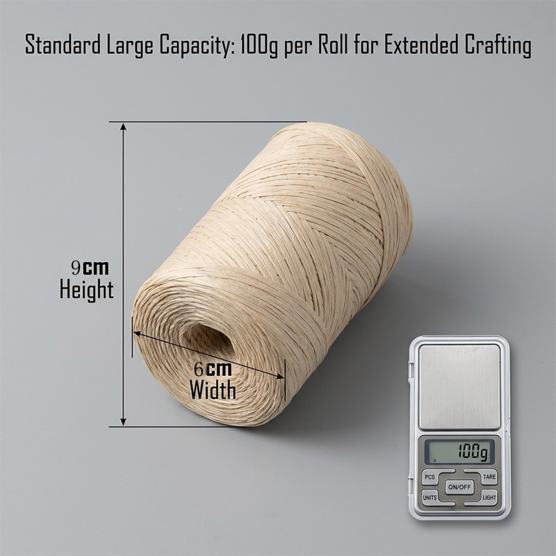 เส้นใยราฟเฟียทำจากกระดาษธรรมชา - Crochet Bag Raffia บทวิจารณ์และราคา